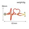 Metal Enamel Brooch Stethoscope Badge