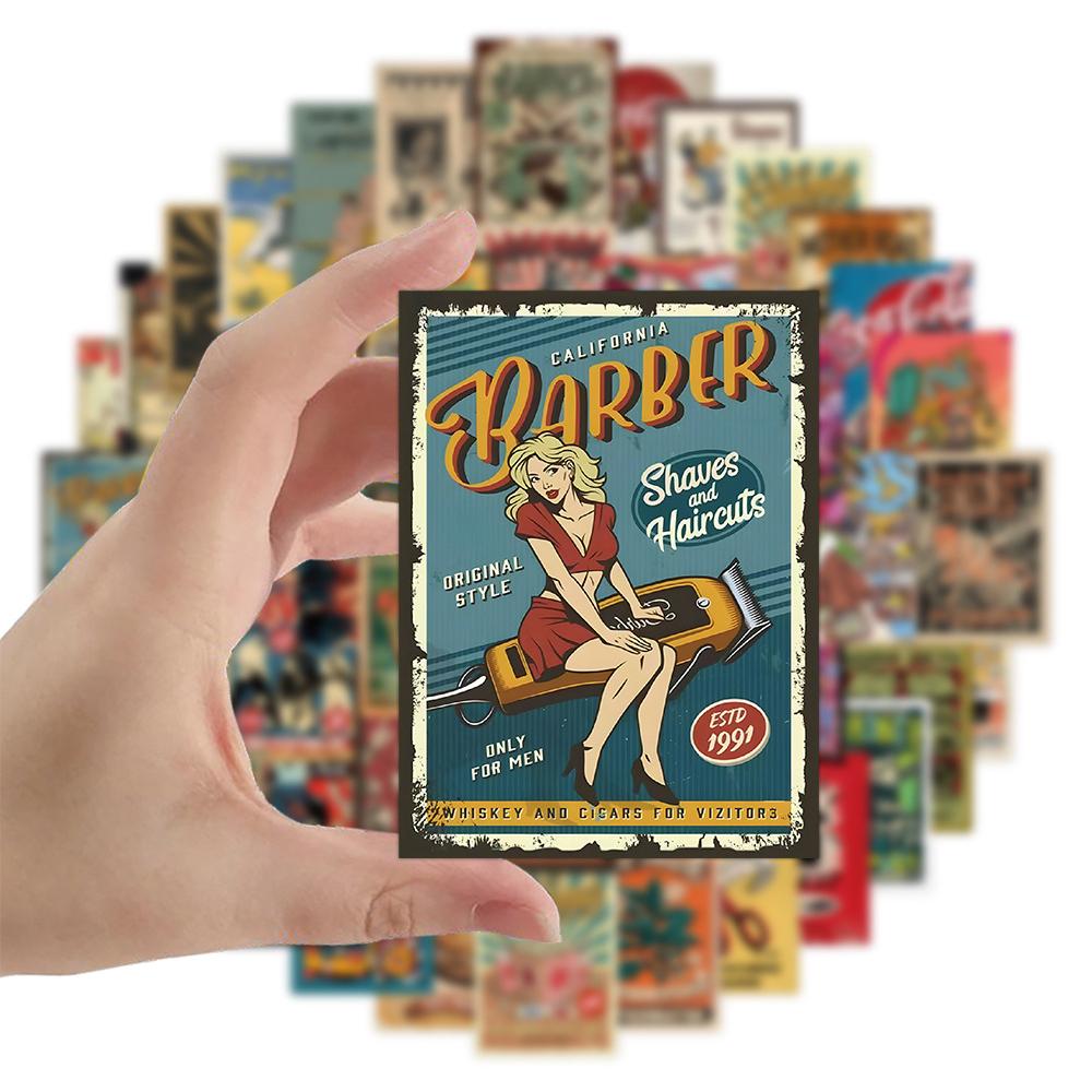 10/30/60 шт. Американский ретро-постер Граффити Наклейки Винтажный Мультяшный Декаль DIY Ноутбук Журнал Блокнот Водонепроницаемая Классическая Наклейка