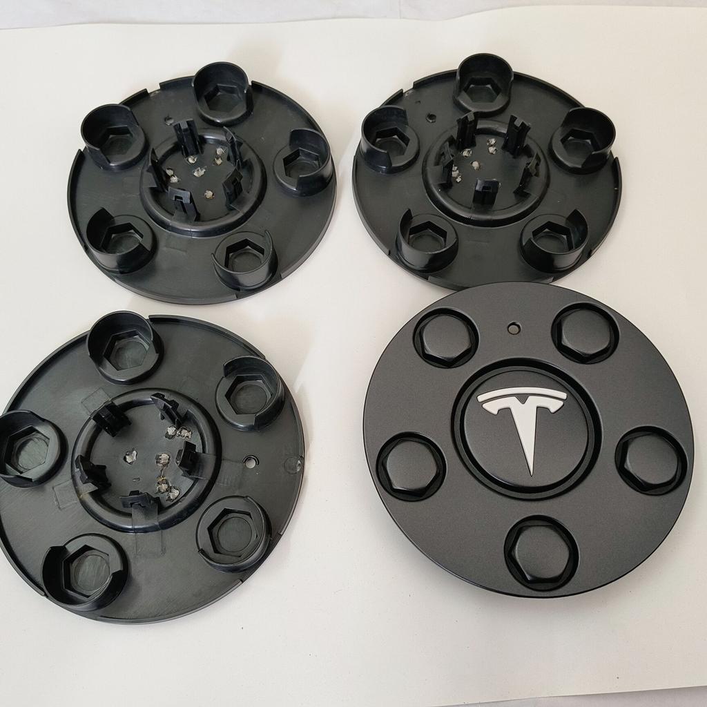 QPPU3 4PCS For Tesla 2024 Model 3+ Highland 2024 Wheel Center Hubcaps 18 Inch Wheel Center Hub Cap Non-destructive Installation