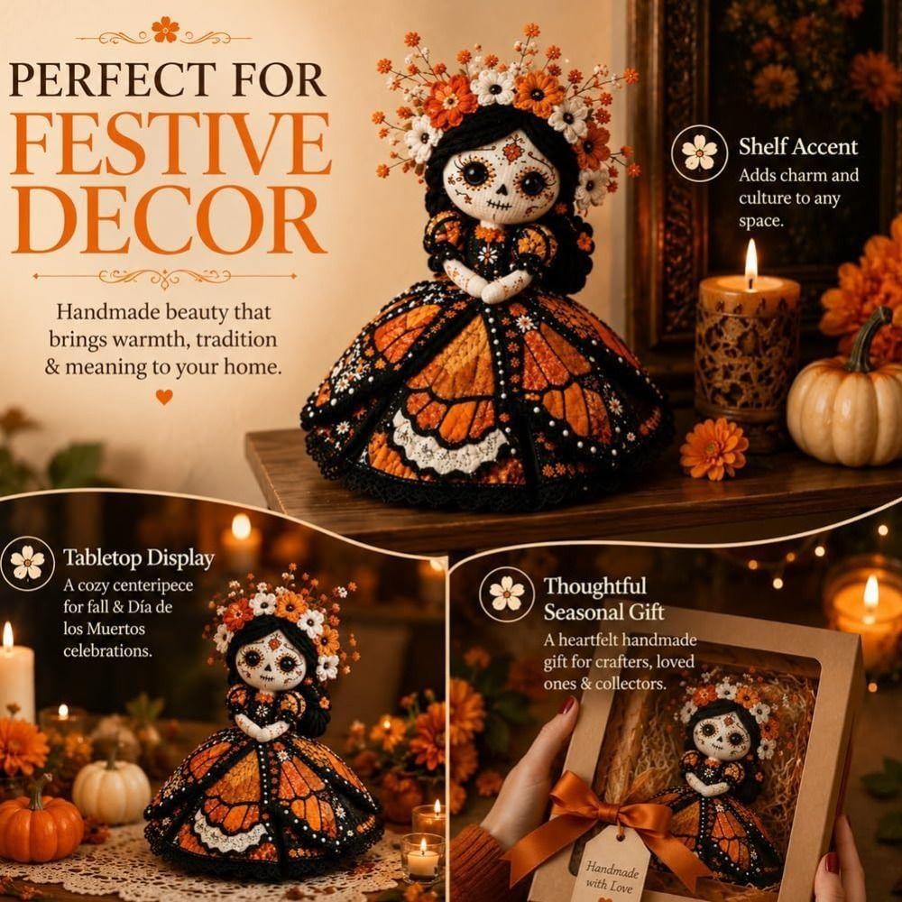 Halloween Theme Fabric Doll Craft Kit Pre Cut Fabric Handmade Doll Kit Gift Making