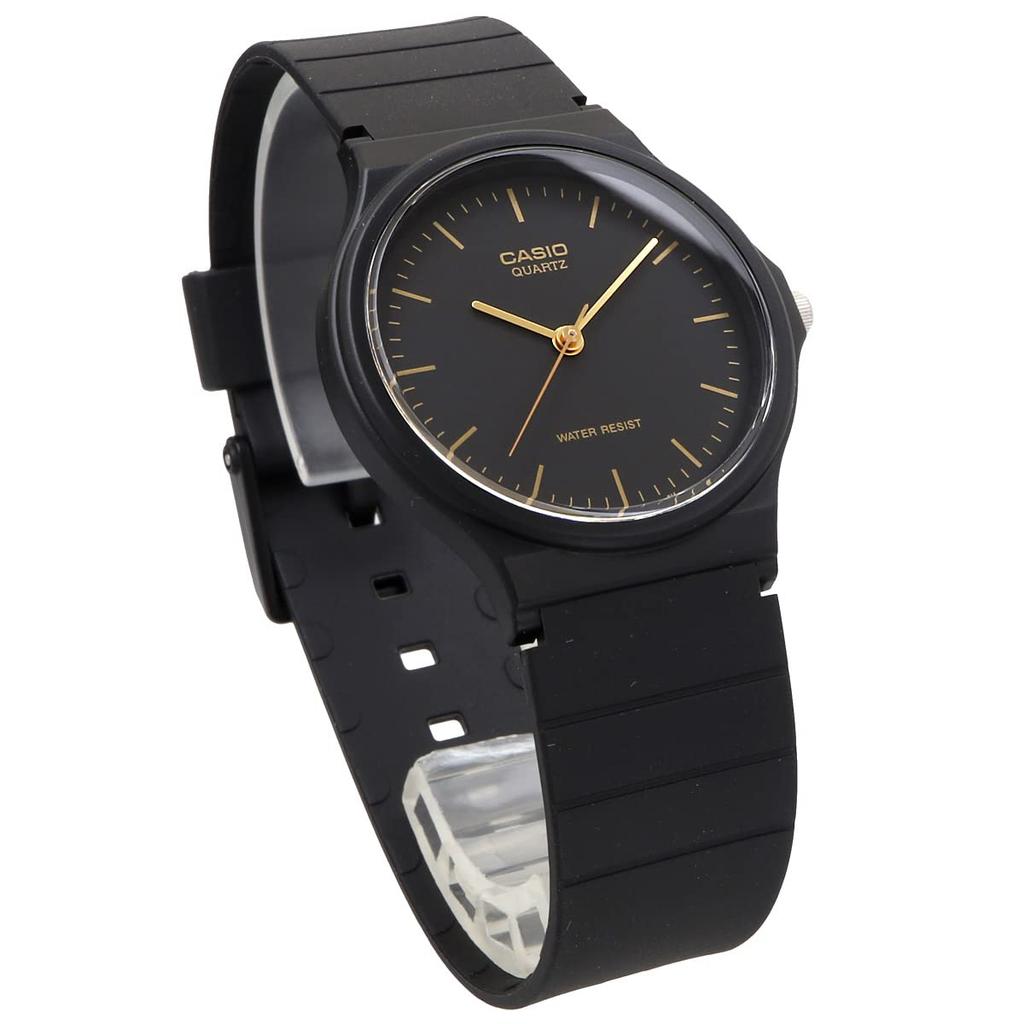 Casio Аналоговые часы унисекс черный/золотой дешевые Casio MQ-24-1EL уретановый ремешок международная модель [параллельный импорт]