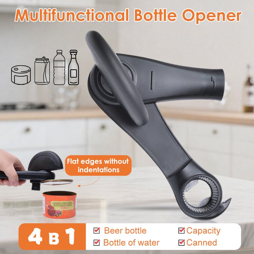 Portable Can Opener Plastic Safety Hand-actuated Bottle Opener Anti Slip Easy Grip Side Cut Multi-Func Professional Kitchen Tool1