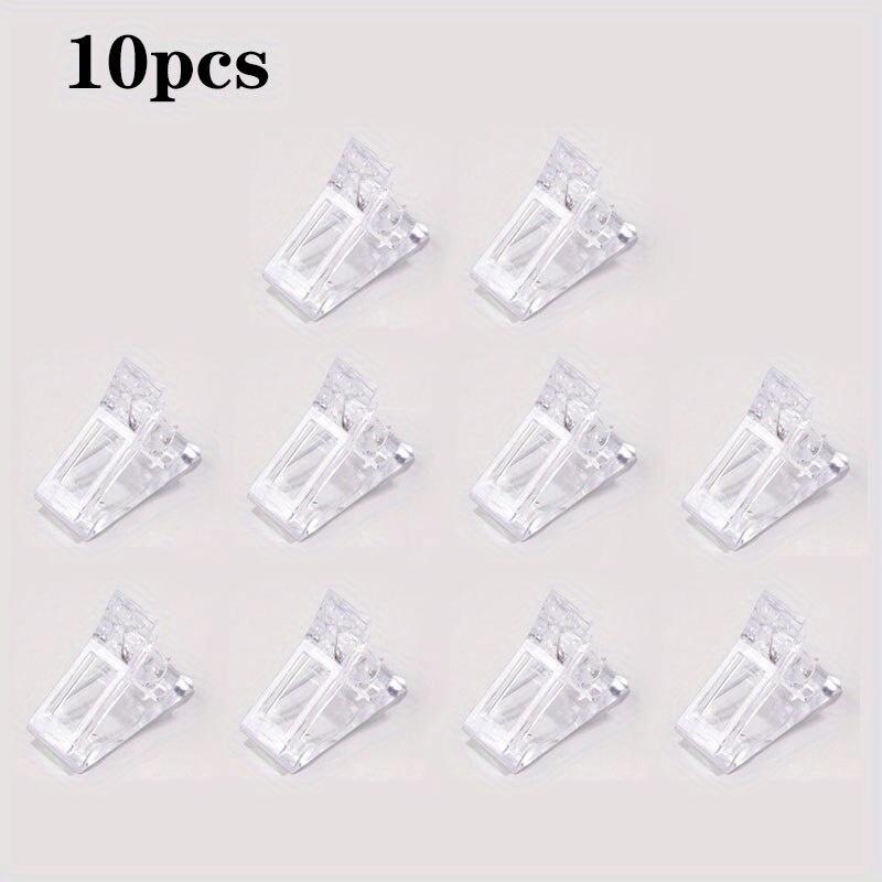 10 шт. Акриловые зажимы для ногтей Прозрачный гель Быстрое наращивание Зажимы для типсов для ногтей Расширение ногтей УФ-зажимы Маникюр Искусство Инструменты для наращивания Набор