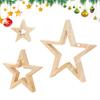 Рождественская звезда настольный декор 3 штуки Рустикальное праздничное украшение Рождественский настольный декор Центральный элемент Деревянная звезда