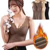 Women's Thermal Tank Tops with Built-in Bra Casual Soft Comfortable Vest Pullover Stretch Warm Base Layer Underwear Sleeveless Lace Cami Vest