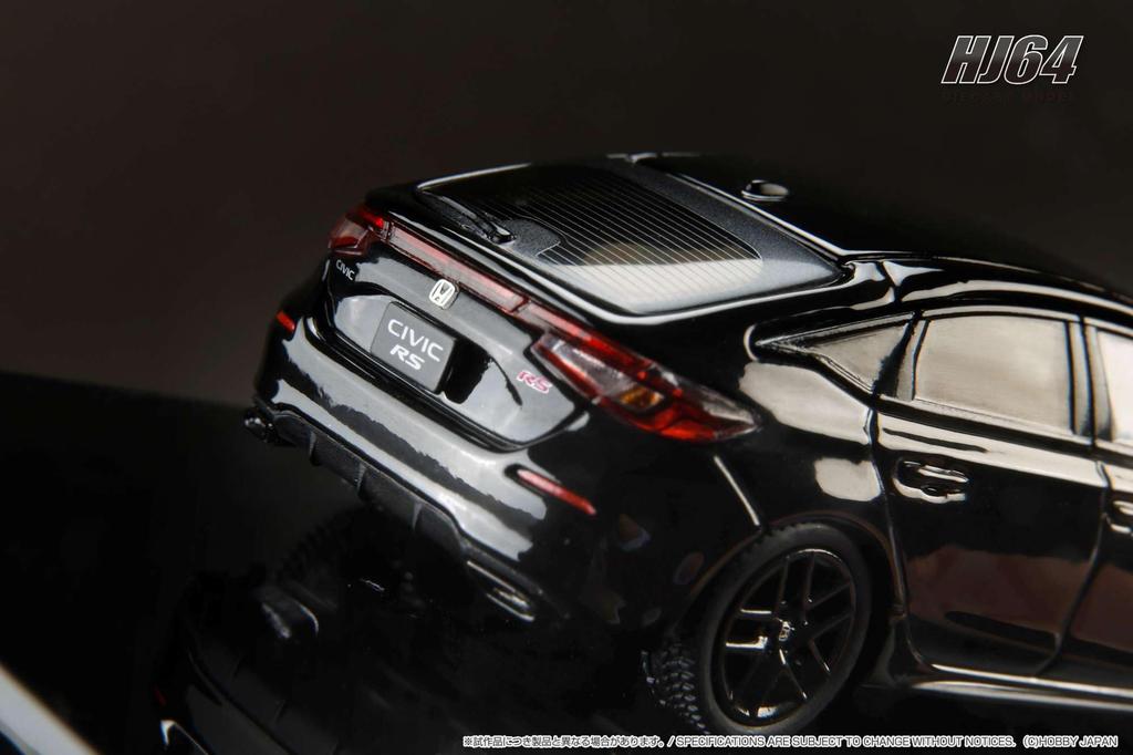 Hobby Japan HJ64 Масштаб Honda Civic RS Crystal Black Pearl Готовая модель HJ642046ABK 1/64