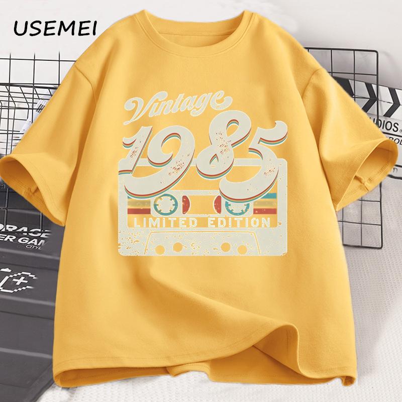 40th Birthday T-Shirt Vintage 1985 Limited Edition T Shirt for Men Women Coton Casual O Neck Tees Man Clothes Oversized Unisex