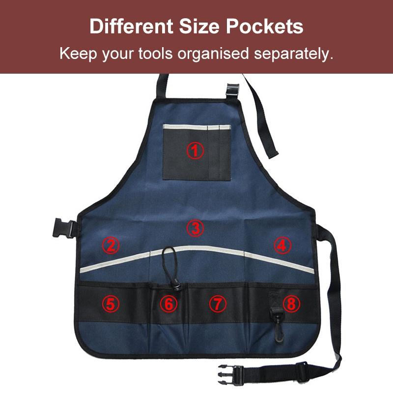 Женский повседневный вощеный оксфордский рабочий фартук, модный безрукавный водонепроницаемый карманный кухонный домашний садовый фартук для деревообработки 52x55 см