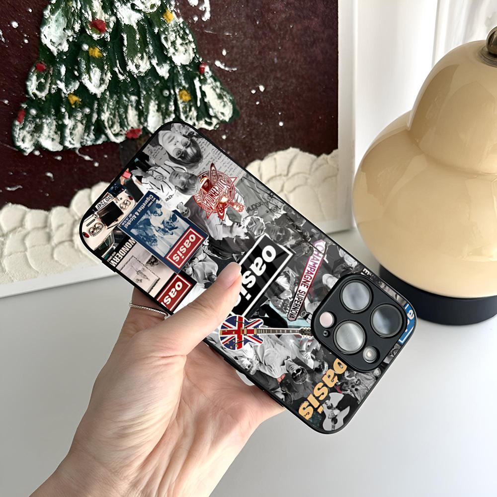 Rock Band O-OasisES Phone Case For IPhone 16 17 13 14 12 15 11 Pro Max Plus Mini XR Tempered Glass Coque
