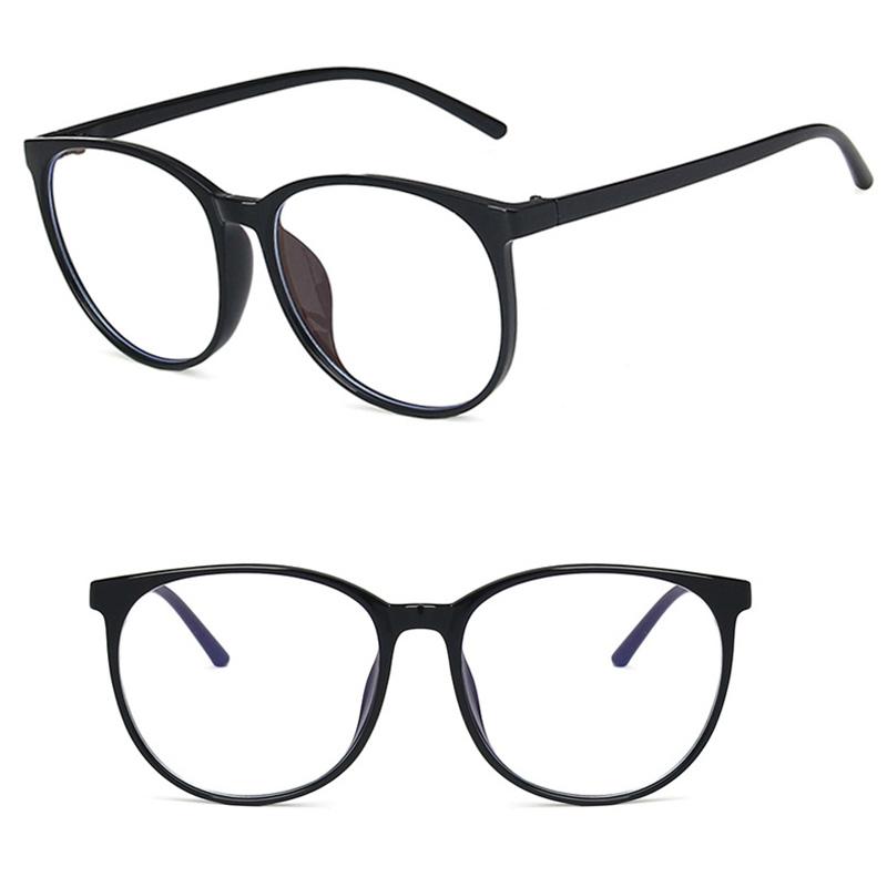 Очки для компьютера, женские круглые очки с защитой от синего света, мужские очки с оптической блокировкой, прозрачные