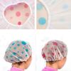 1Pc  Waterproof Thicken Wave Point Shower Cap Reusable Hair Salon Elastic