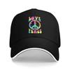 LOVE PEACE Печать Бейсболки Унисекс Регулируемая Сэндвич-Кепка Винтажная Уличная Летняя Для Путешествий Кепка от Солнца Распродажа