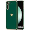 Case - BOOLING - for Samsung Galaxy S23 FE - Shockproof - Ultra Thin - Night Green Heart Pattern