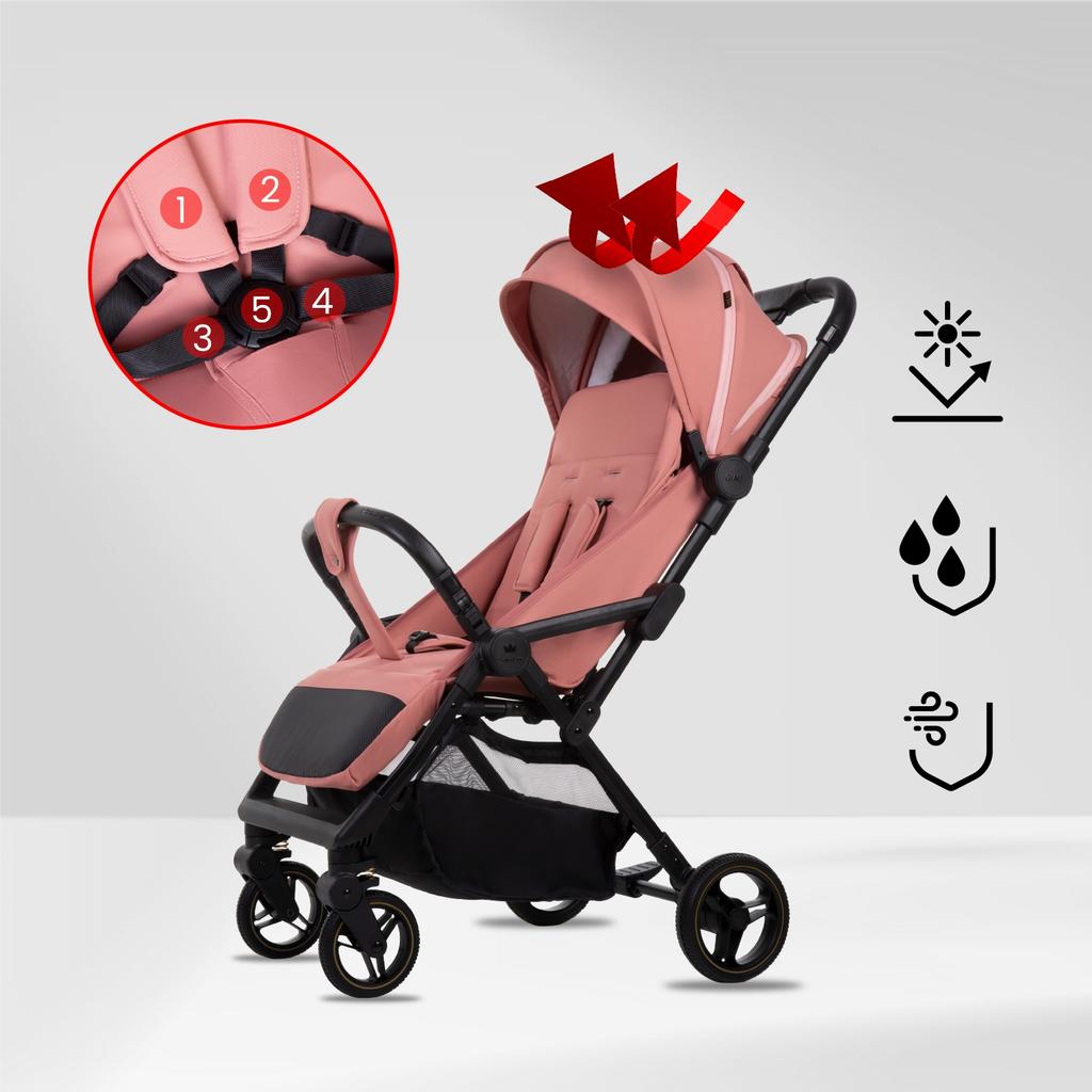 Babylux Giau Stroller Lightweight Stroller Up to 22kg Foldable for Airplane