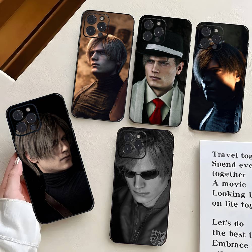 Чехол для телефона Leon R Resident Kennedy E-Evil 4 для IPhone 17 Air 16 15 14 13 Pro Max 11 12 Черный силиконовый чехол
