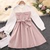 Girls Spring Dress 2023 New Korean Kids Long-sleeved Princess Dresses Shirt Dress Children's Colthes