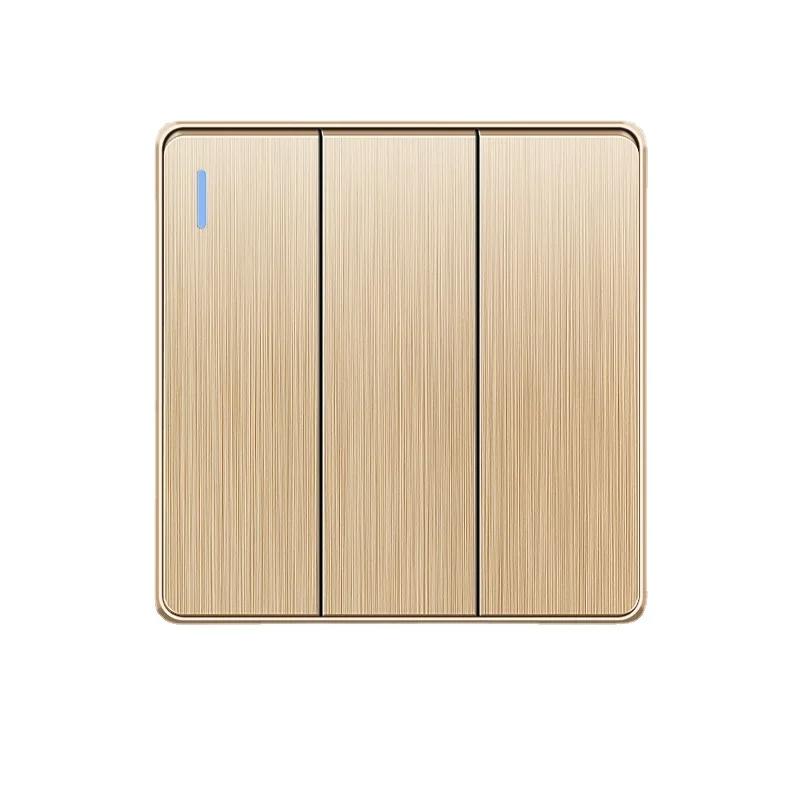 Depoguye Gold 13A UK Plug USB настенная розетка, универсальная розетка на 10 отверстий с выключателем электрическая настенная розетка с USB зарядным устройством