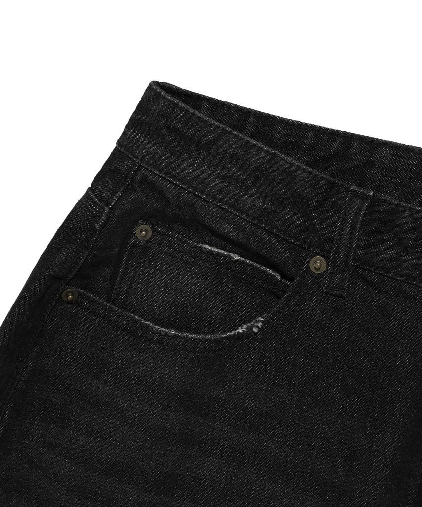 NICEGHOSTCLUB Side Check Panel Bootscut Jeans_Black(Ng2Efud115A)