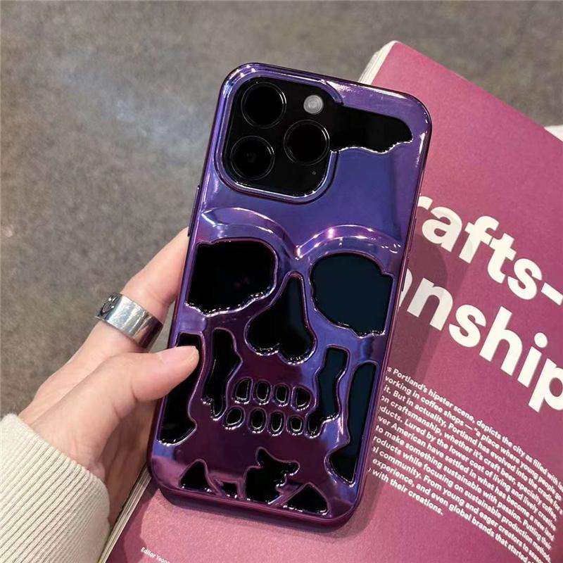 Матовый крутой чехол с изображением полого черепа в стиле аниме для IPhone 14 13 12 11 Pro Max Plus 14Pro 13Pro IPhone 11 Защитный чехол со скелетом