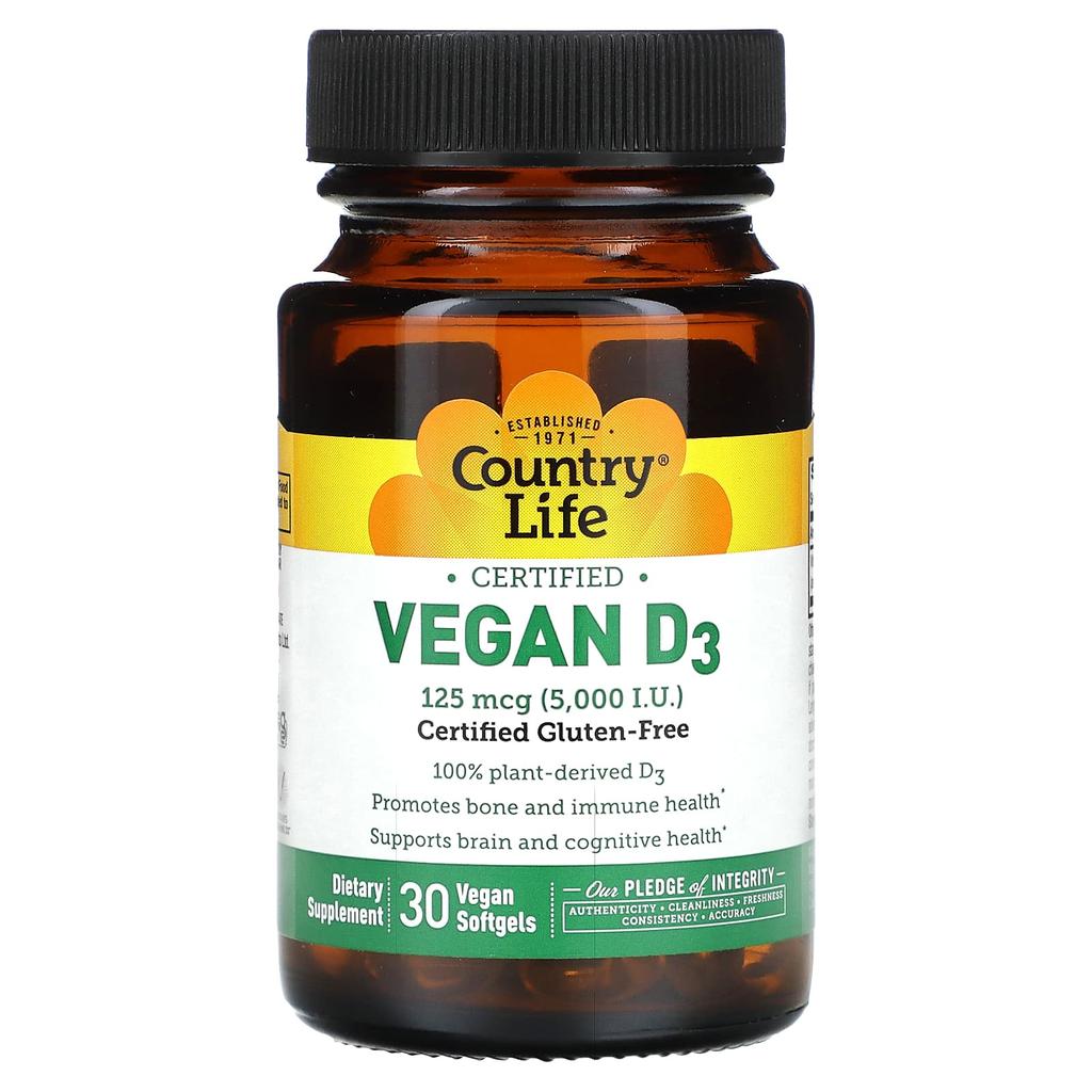 Vegan Certified D3, 125Mcg (5,000Iu), 30 Vegan Softgels