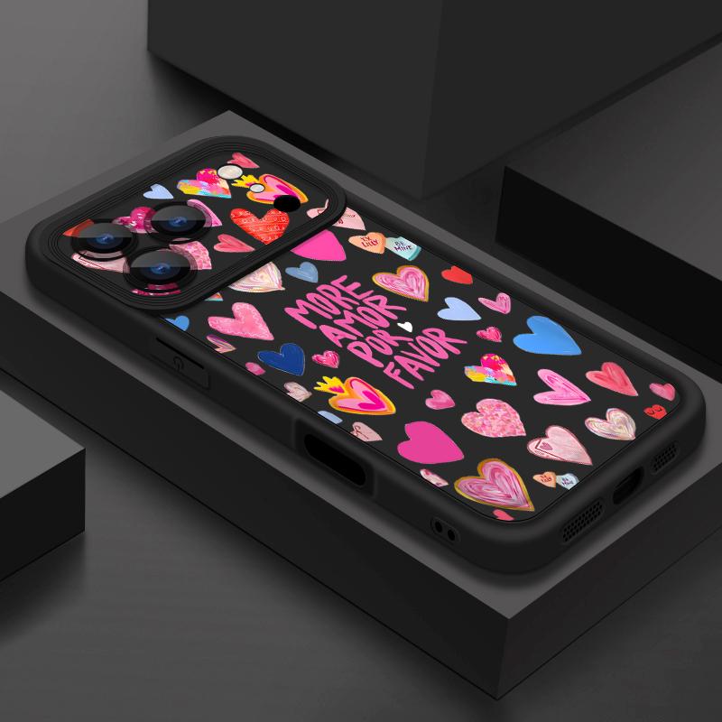 Heart Print Pattern Phone Case For iPhone Air 17 16e 16 15 Pro Max 16 14 Plus 13 12 11 Pro Max 7 8 Shockproof Soft TPU Silicone Cover