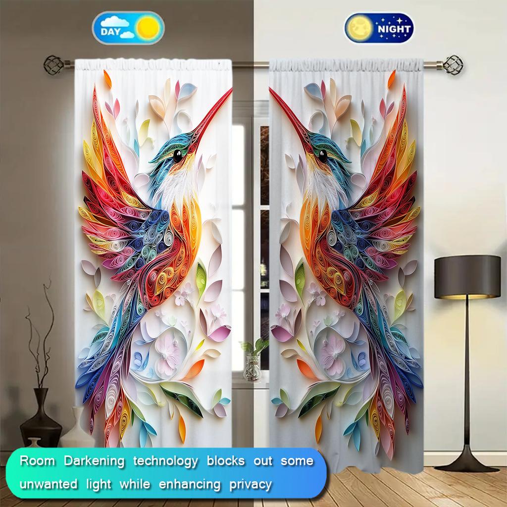 2 шт. Оригинальная рулонная занавеска с художественным принтом для домашнего декора - Карманная штора для спальни, офиса, кухни