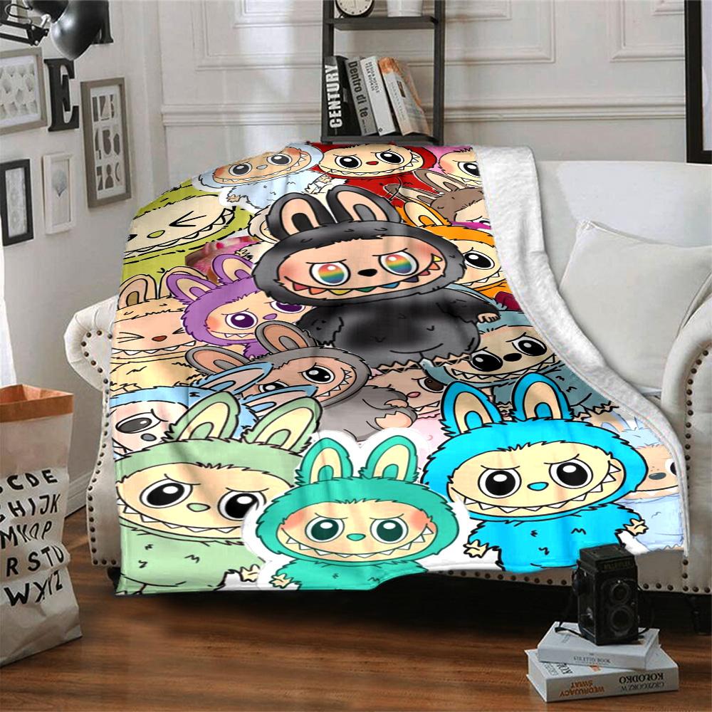 Labubu Blanket Ultra-Soft Perfect for Couch Seaside Chair All-Season Use Digital Print Ideal Gift For Birthday Valentine'S Day