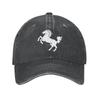 Punk Cotton Fashion White Horse Baseball Cap for Unisex Wounisex Adjustable Animal Dad Hat Sports