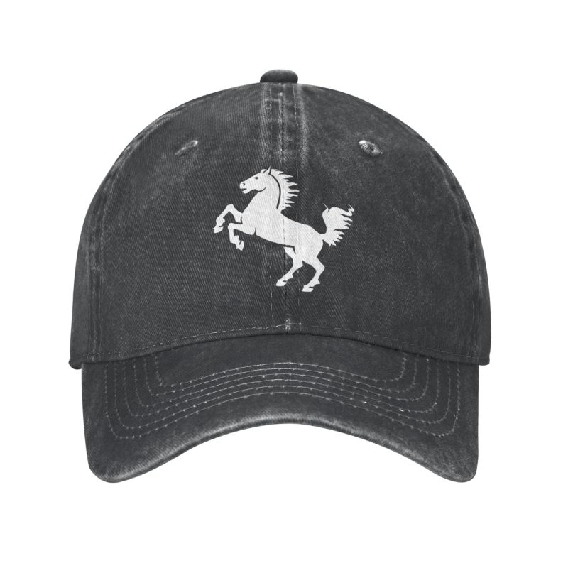 Punk Cotton Fashion White Horse Baseball Cap for Unisex Wounisex Adjustable Animal Dad Hat Sports