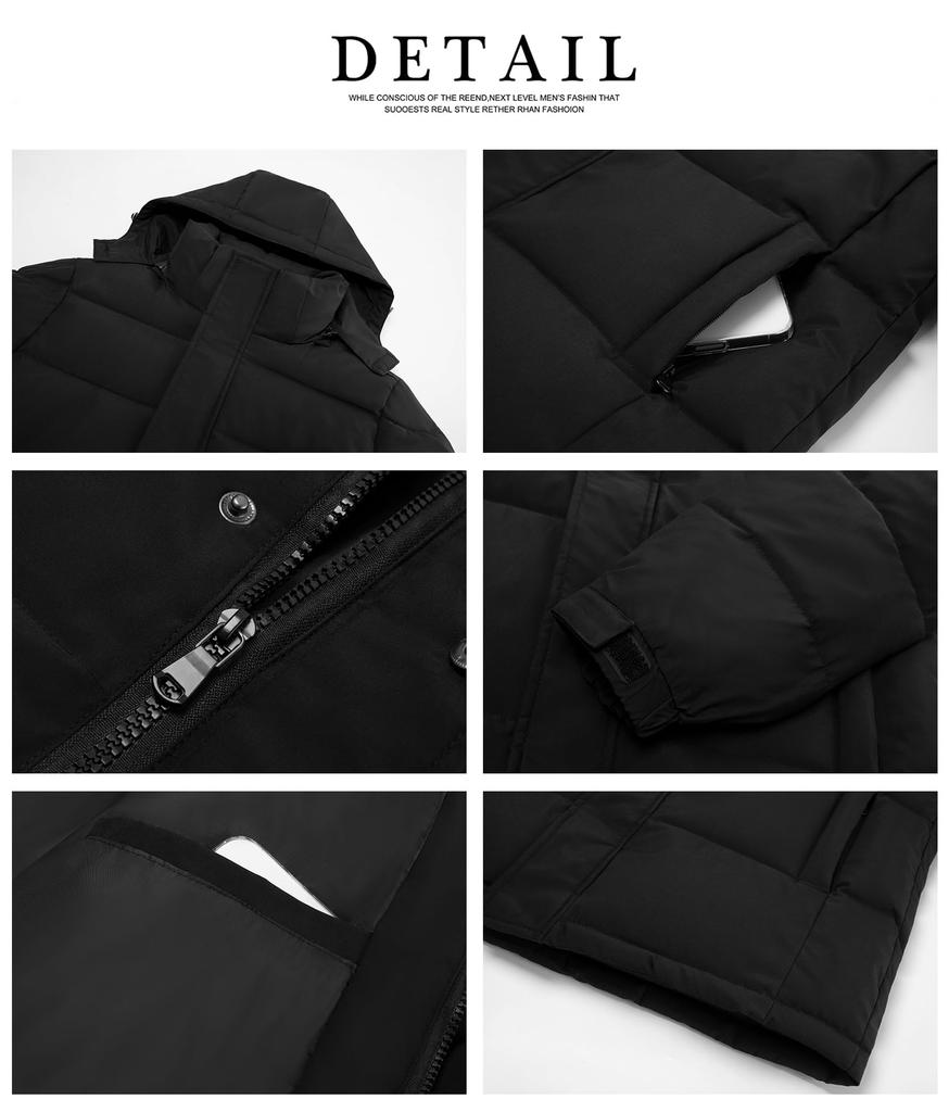 Sulliwayu Down Short Outerwear with Detachable Cold Weather Warm for School and Wear Women's Jacket, Length, Hood, Casual, Protection, Thick, Stylish,