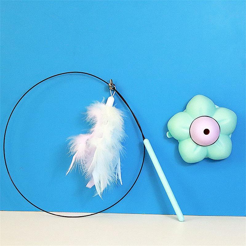 Cute Plush Mint Mouse Cat Toy for Self-Entertainment and Relief
