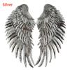 1 Pair Silver Sequins Wing Patch for Clothing Applique for Jeans DIY Accessories Cute Sew On Patches Decoration