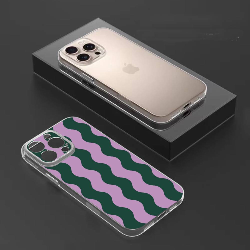 Бордовый полосатый чехол для телефона для iPhone 17, 16, 15, 14, 13, 12, 11 Plus, Pro Max Мягкая прозрачная крышка