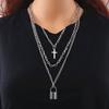 Cute Simple Chain Link Lock Necklace Pendant Women Silver Color Fashion Goth Jewelry Party Punk Maxi Collier Long Necklace Gift