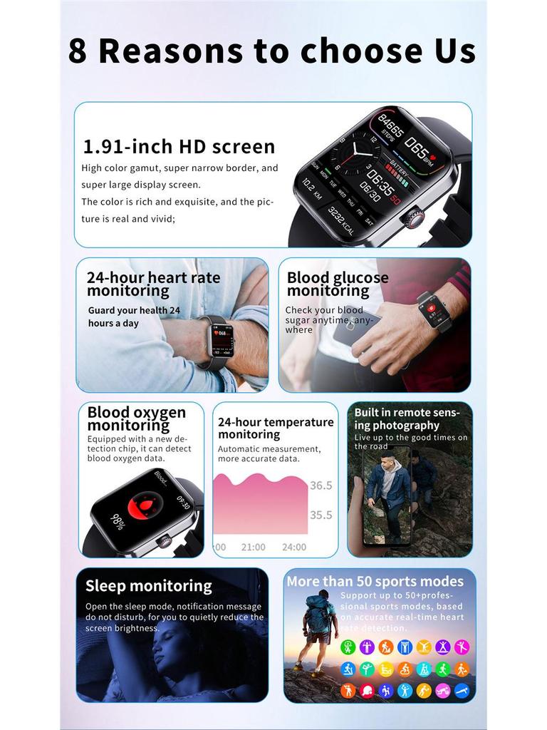 Умные часы F57L: Монитор сердечного ритма, уровня кислорода в крови и артериального давления с Bluetooth для отслеживания спортивных мероприятий