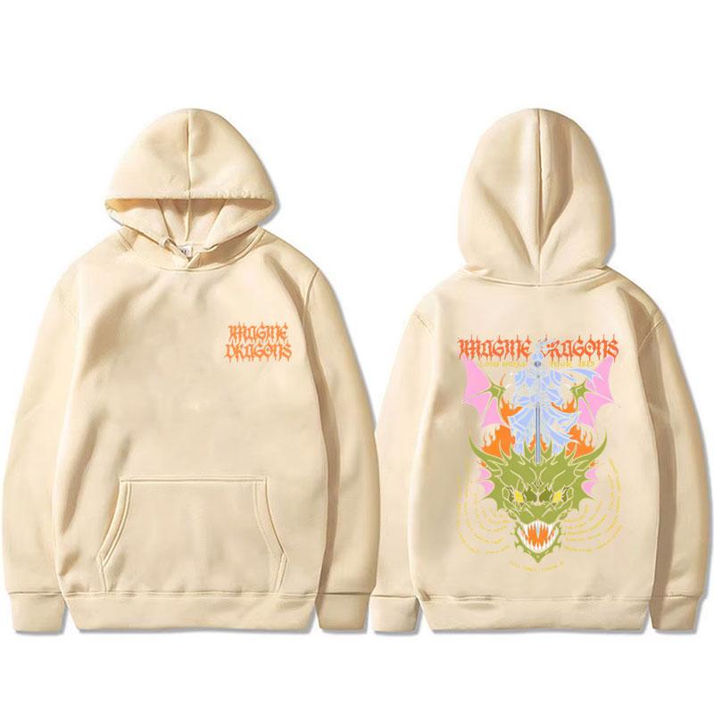 Imagine Dragons Группа Loom Мировой Тур 2025 Худи Мужчины Женщины Рок Готика Оверсайз Уличная Одежда Мужской Винтажный Повседневный Худи