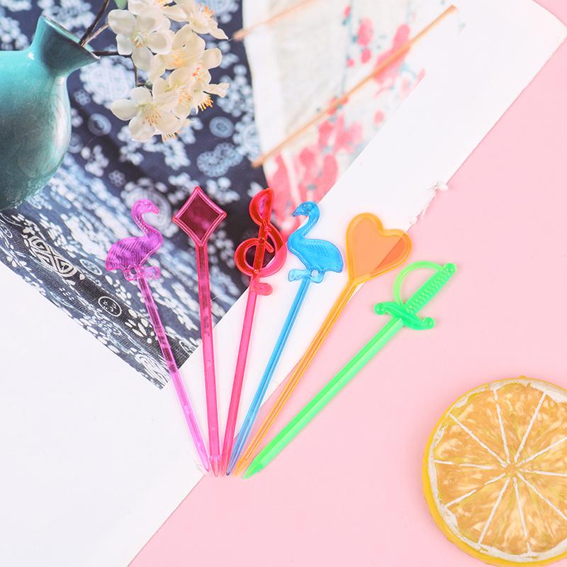 50шт фруктовая палочка пластиковая вилка вилка для кондитерских изделий многоразовая фруктовая десертная вилка для фруктов