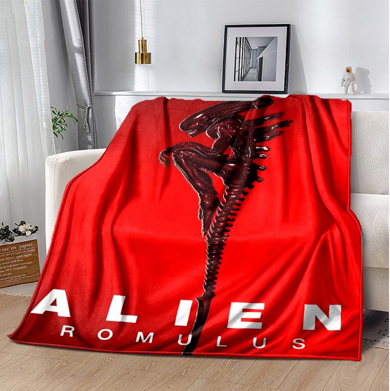 Alien Flannel Blanket Soft Warm All-Season Throw, Design for Camping, Car Travel, Hiking Sofa, Bed, Office Perfect Gift for Parties