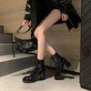 2025 New Autumn Winter Women Pumps Boots High Quality Lace-up Sexy Ladies Shoes PU Leather Platform High Heels Botas De Mujer