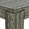 5 Piece Garden Bar Set with Armrests Grey Poly Rattan