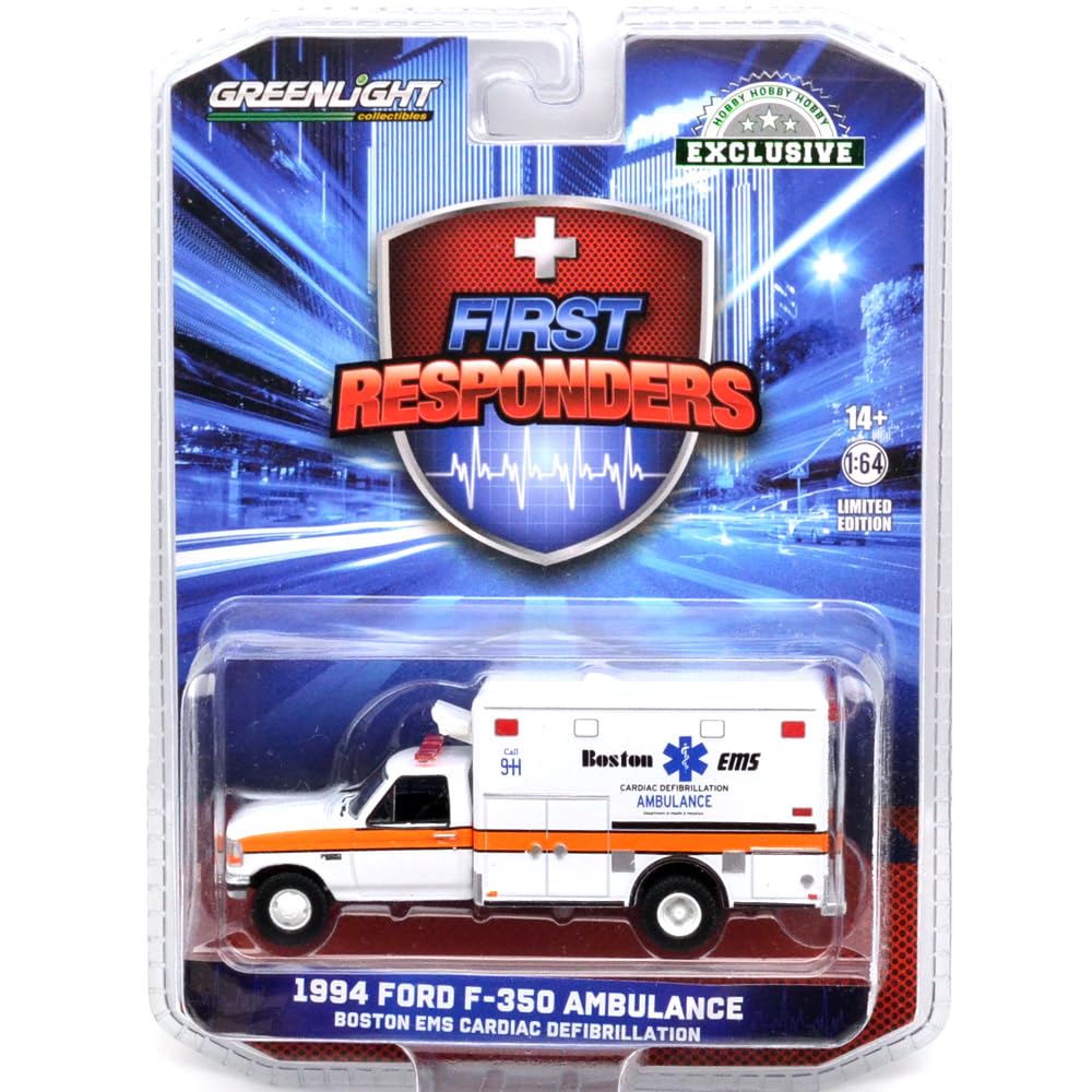 GREENLIGHT Масштаб 1/64 1994 Ford F-350 Скорая помощь - Boston EMS