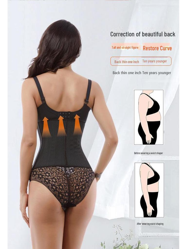 Латексный пояс для талии с 25 стальными костями - дышащий спортивный пояс для живота для женщин