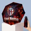 Bologna FC Manual Five Fold 8 Rib Umbrella Support Custom Text, Lightweight Travel Umbrella