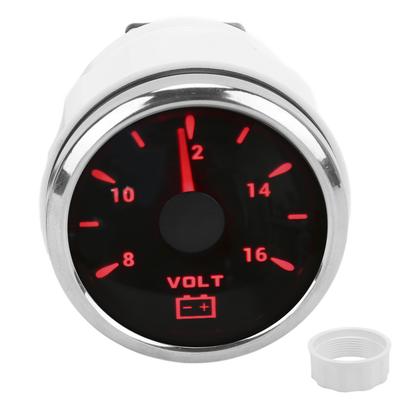 Морской вольтметр 52 мм 8?16V Стрелочный 7-цветный Подсветка IP67 Водонепроницаемый Вольтметр для Лодки Автодома