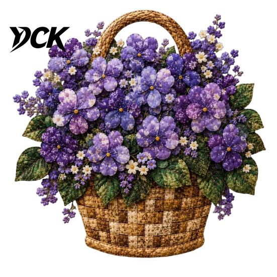 3D Цветочная корзина Поделка Цветочный пэчворк DIY Набор, Многослойные тканевые цветы Изготовление Ручные принадлежности для творчества Швейный проект для взрослых, Идея для подарка Текстурированный