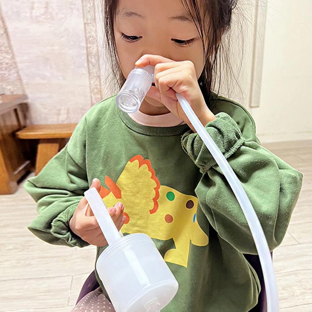 Non-invasive Baby Nasal Aspirator Manual Nose Suctioners Reusable Nose Sucker for Baby