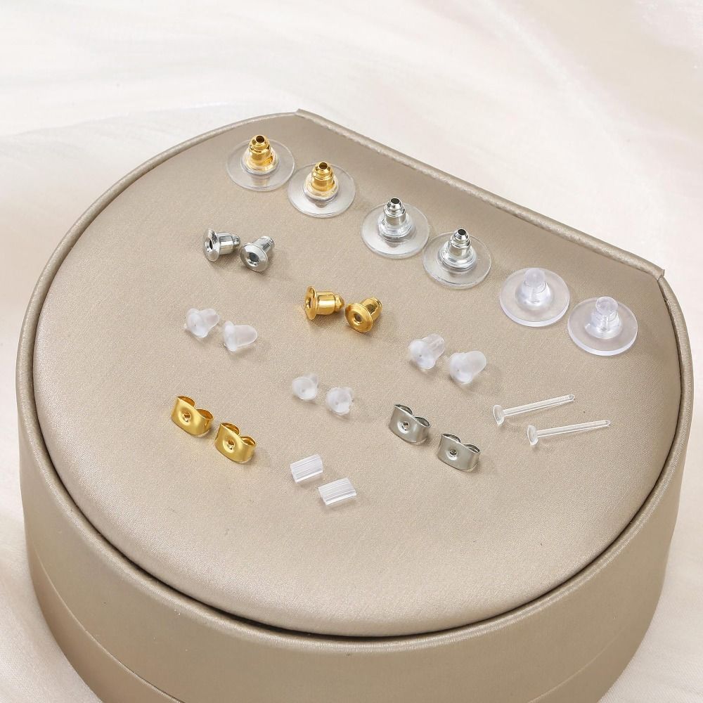 600Pcs/Set Clear Silicone Earring Backs Clutch Stoppers for Studs/Droopy Ears/Heavy Earring
