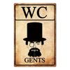 Винтажная забавная металлическая табличка Туалет WC Уборная Туалеты Настенное искусство Ванная комната