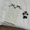 Women Leg Warmers Bowknot Polka Dot Knitted Foot Cover Knee Socks JK Japanese Style Sweet Girls Lolita Long Socks Y2k Leg Warmer