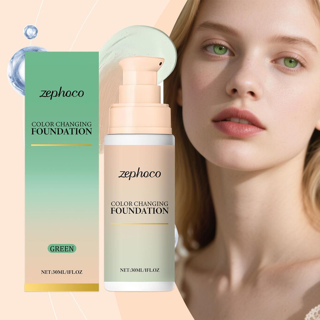 Zephoco Увлажняющий Матовый Тональный Крем, Меняющий Цвет